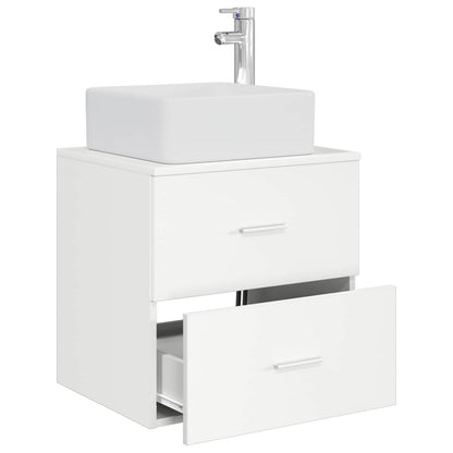 Wall-Mounted Sink Vanity White 53 x 34.5 x 63 cm