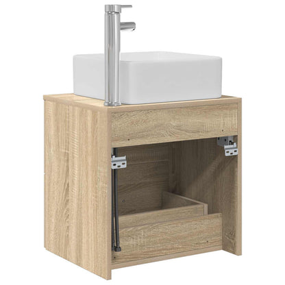 Wall-Mounted Sink Vanity Sonoma Oak 53 x 34.5 x 63 cm