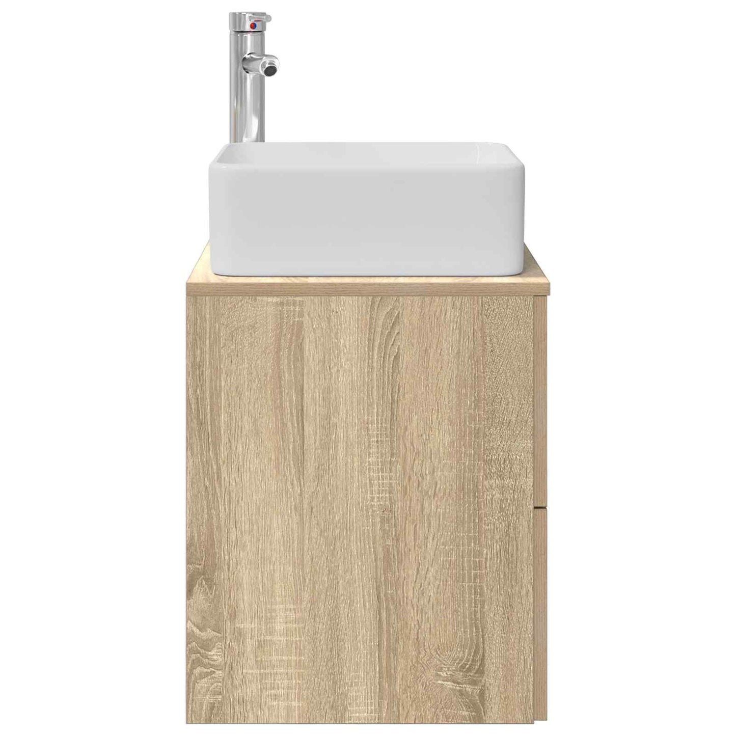 Wall-Mounted Sink Vanity Sonoma Oak 53 x 34.5 x 63 cm