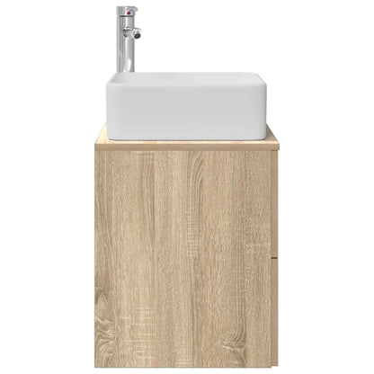 Wall-Mounted Sink Vanity Sonoma Oak 53 x 34.5 x 63 cm
