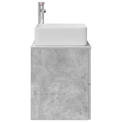 Wall-Mounted Sink Vanity Concrete Grey 53 x 34.5 x 63 cm