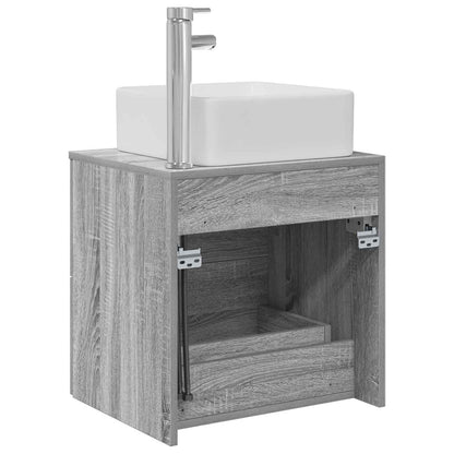 Wall-Mounted Sink Vanity Grey Sonoma 53 x 34.5 x 63 cm