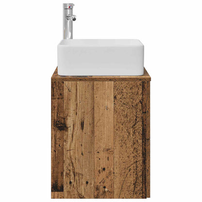 Wall-Mounted Sink Vanity Old Wood 53 x 34.5 x 63 cm