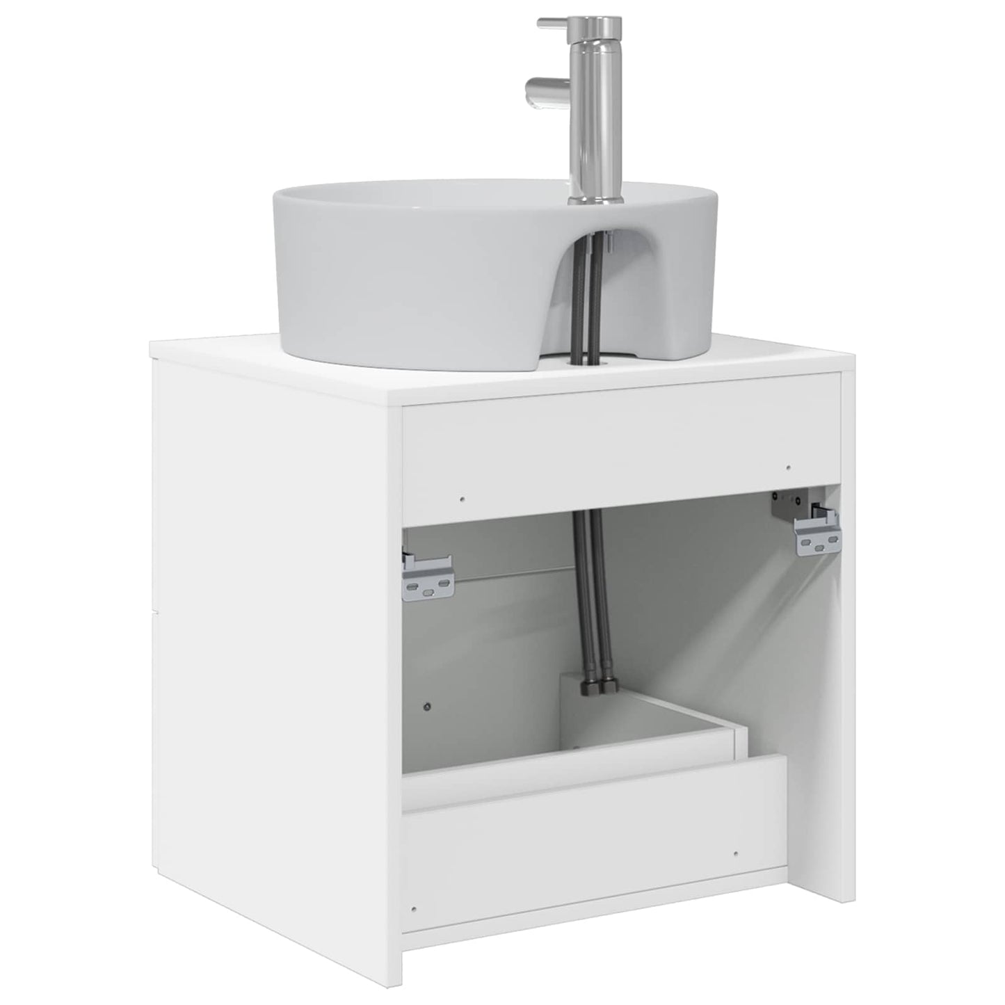 Wall-Mounted Sink Vanity White 49.5 x 44.5 x 65 cm
