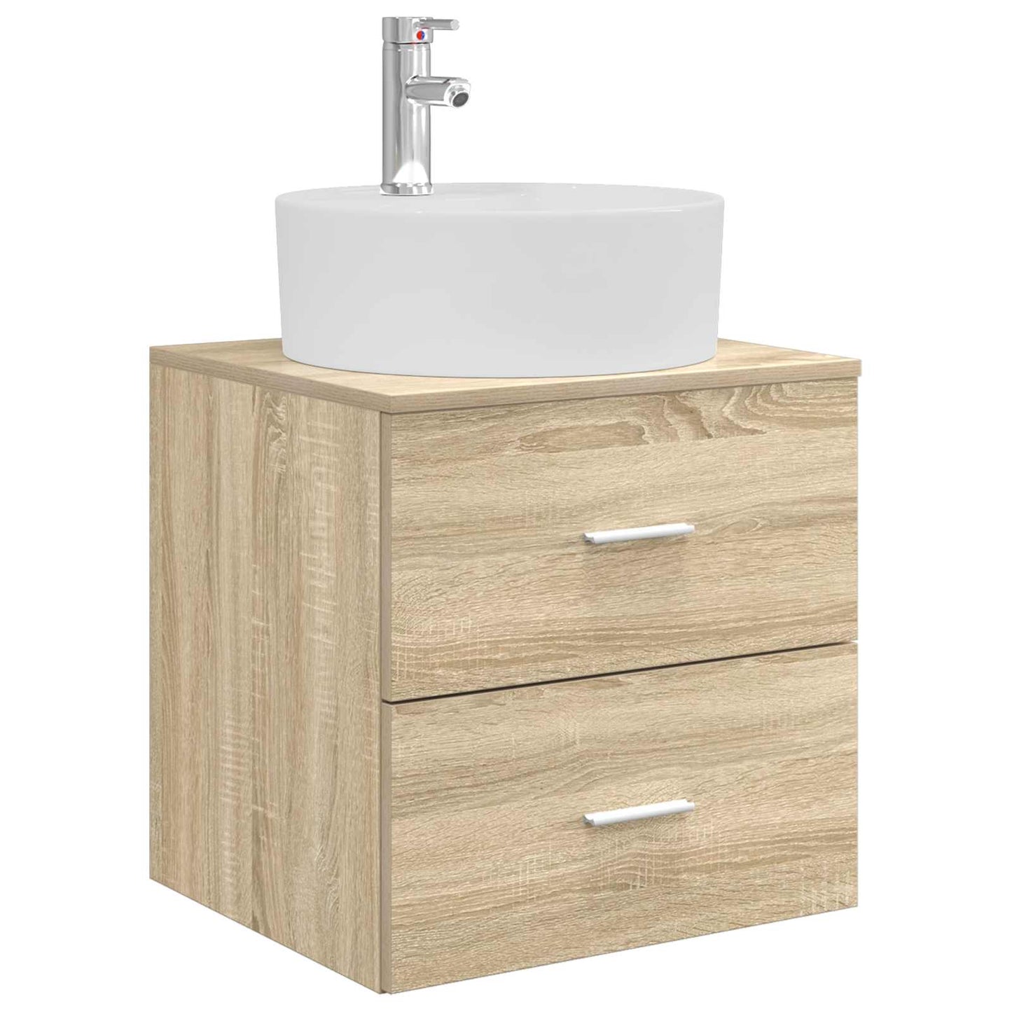 Wall-Mounted Sink Vanity Sonoma Oak 49.5 x 44.5 x 65 cm