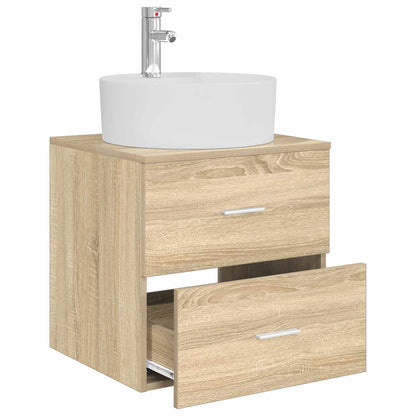 Wall-Mounted Sink Vanity Sonoma Oak 49.5 x 44.5 x 65 cm