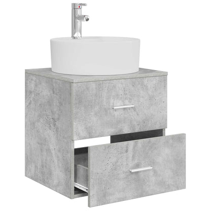 Wall-Mounted Sink Vanity Concrete Grey 49.5 x 44.5 x 65 cm