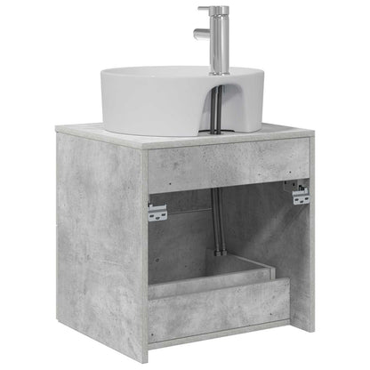 Wall-Mounted Sink Vanity Concrete Grey 49.5 x 44.5 x 65 cm