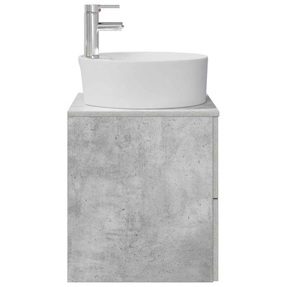 Wall-Mounted Sink Vanity Concrete Grey 49.5 x 44.5 x 65 cm