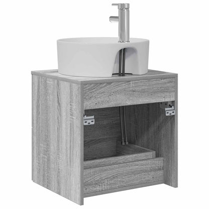 Wall-Mounted Sink Vanity Grey Sonoma 49.5 x 44.5 x 65 cm
