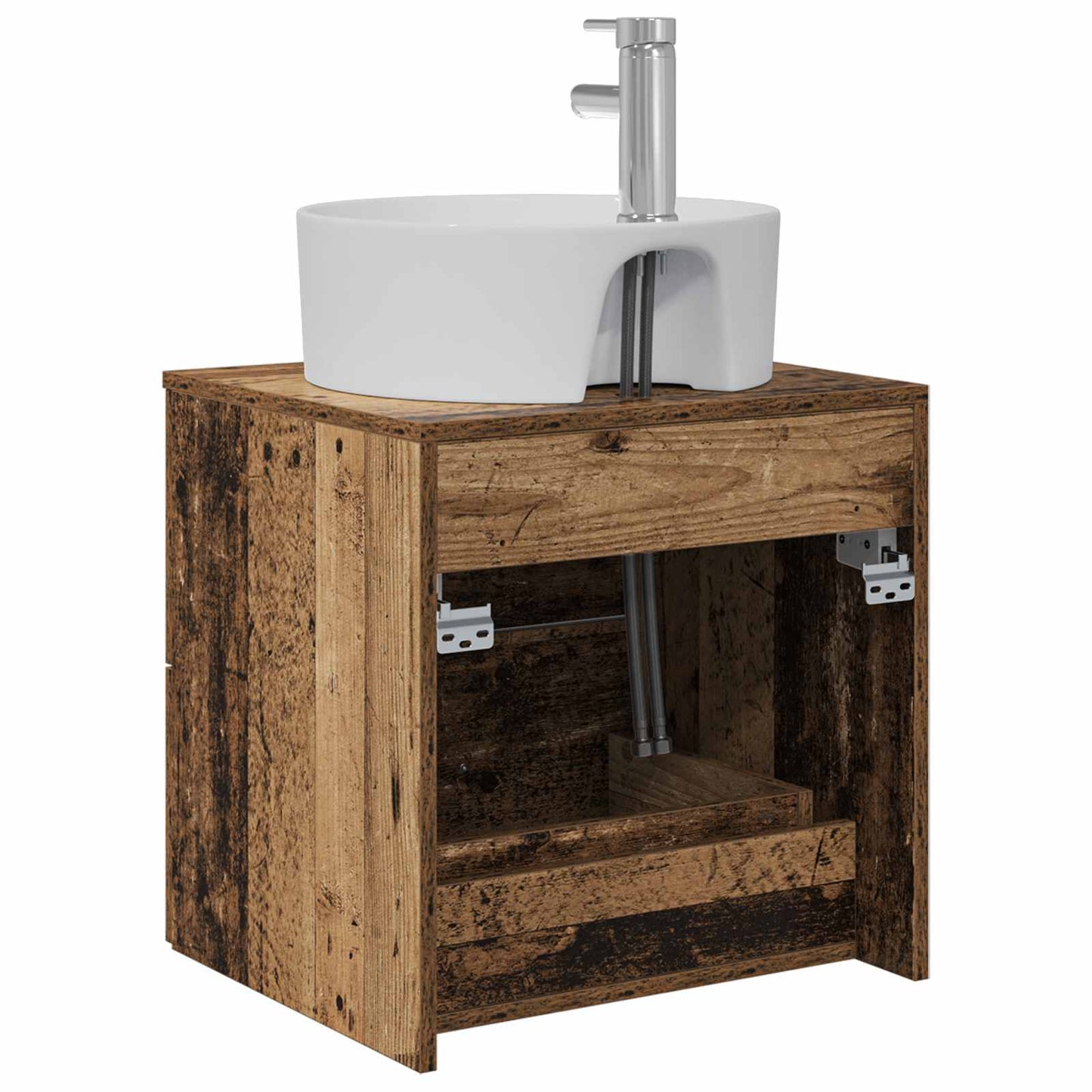 Wall-Mounted Sink Vanity Old Wood 49.5 x 44.5 x 65 cm