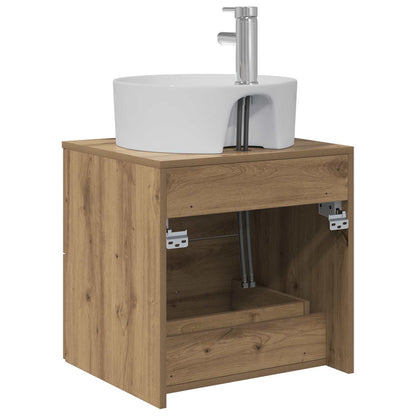 Wall-Mounted Sink Vanity Artisan Oak 49.5 x 44.5 x 65 cm
