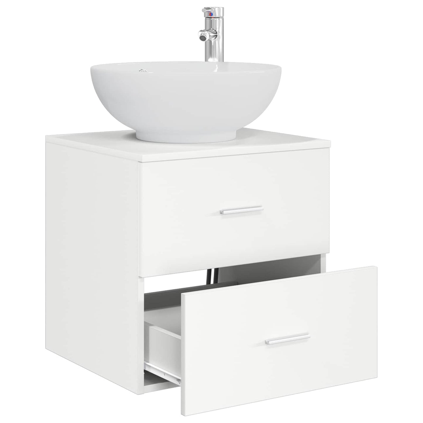 Wall-Mounted Sink Vanity White 49.5 x 44.5 x 66.5 cm