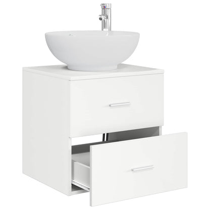 Wall-Mounted Sink Vanity White 49.5 x 44.5 x 66.5 cm