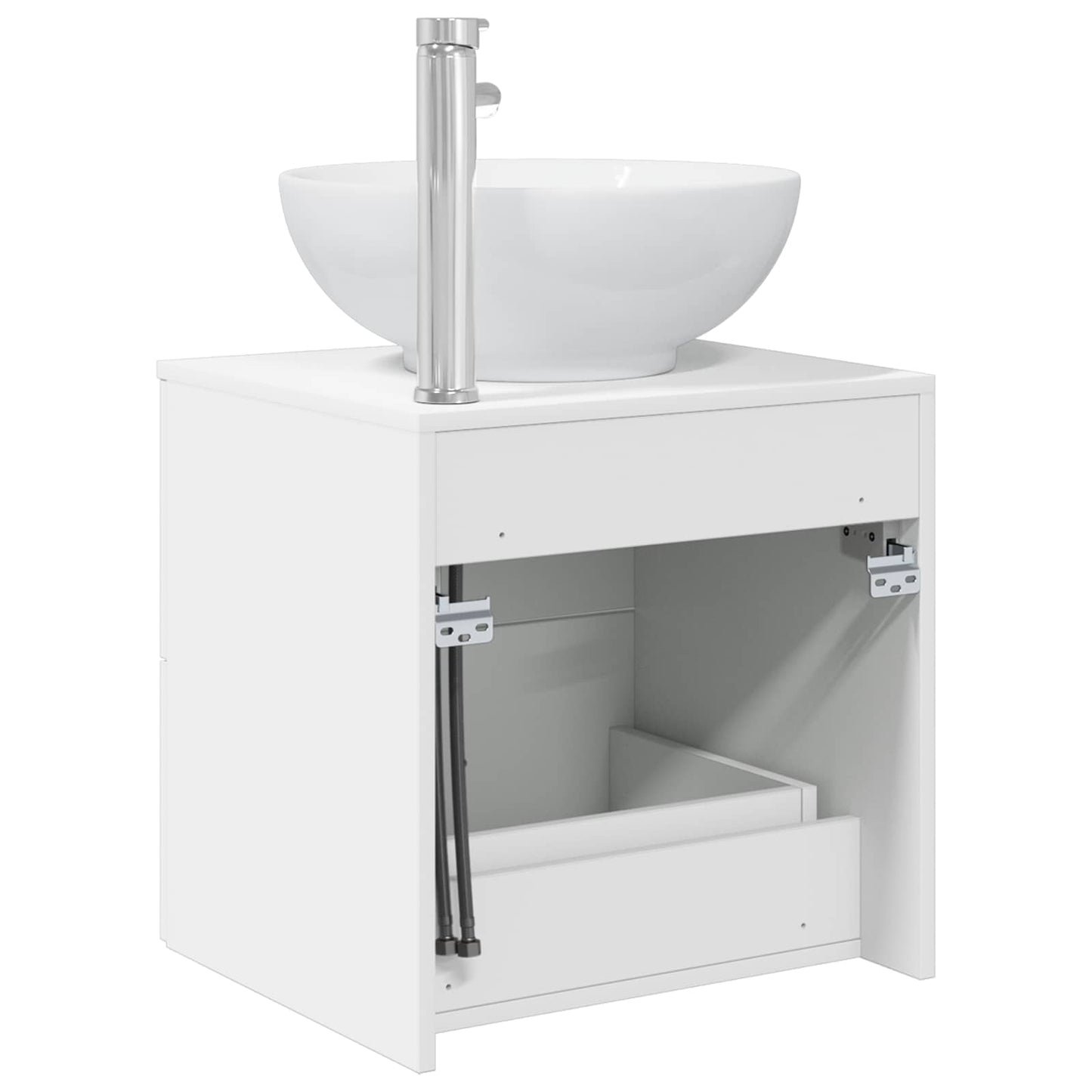 Wall-Mounted Sink Vanity White 49.5 x 44.5 x 66.5 cm