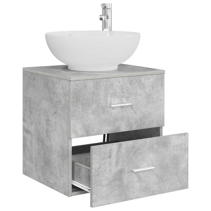 Wall-Mounted Sink Vanity Concrete Grey 49.5 x 44.5 x 66.5 cm