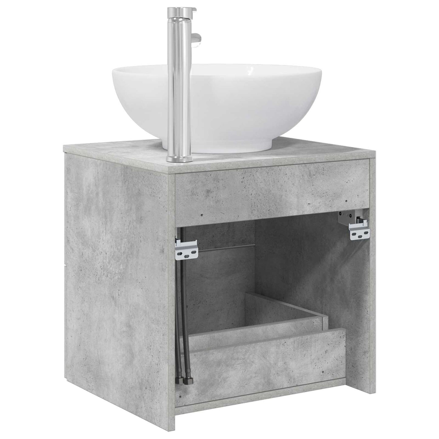 Wall-Mounted Sink Vanity Concrete Grey 49.5 x 44.5 x 66.5 cm