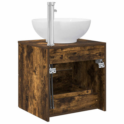 Wall-Mounted Sink Vanity Smoked Oak 49.5 x 44.5 x 66.5 cm