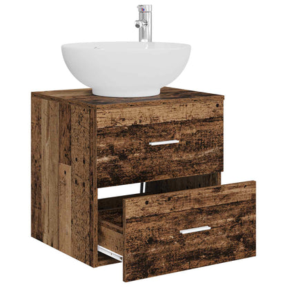 Wall-Mounted Sink Vanity Old Wood 49.5 x 44.5 x 66.5 cm