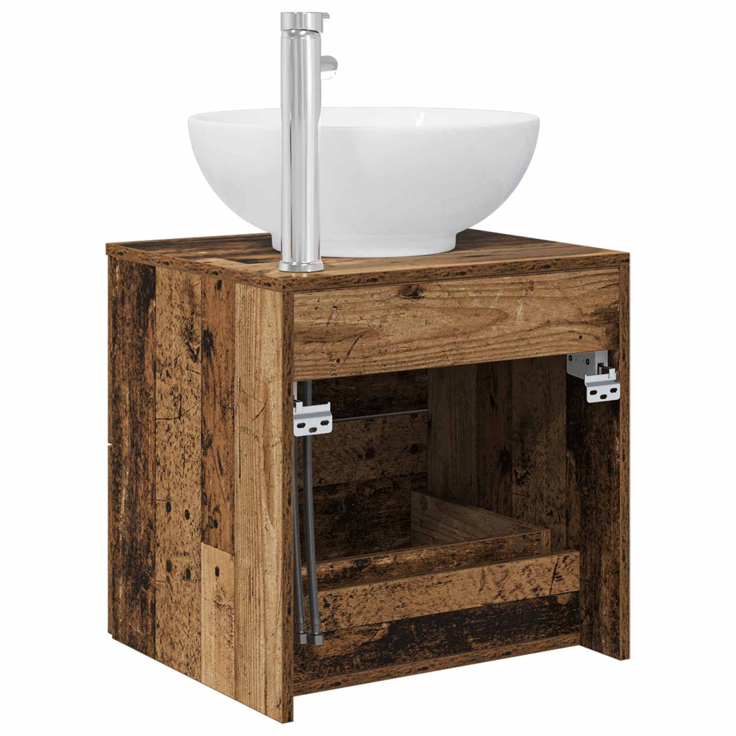 Wall-Mounted Sink Vanity Old Wood 49.5 x 44.5 x 66.5 cm