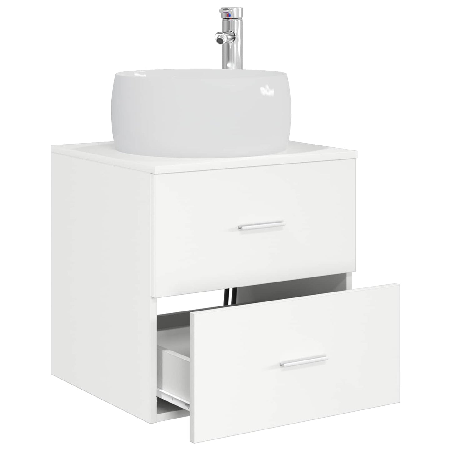 Wall-Mounted Sink Vanity White 49.5 x 44.5 x 66 cm