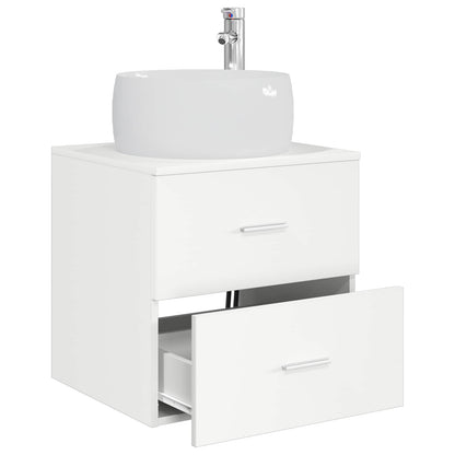 Wall-Mounted Sink Vanity White 49.5 x 44.5 x 66 cm