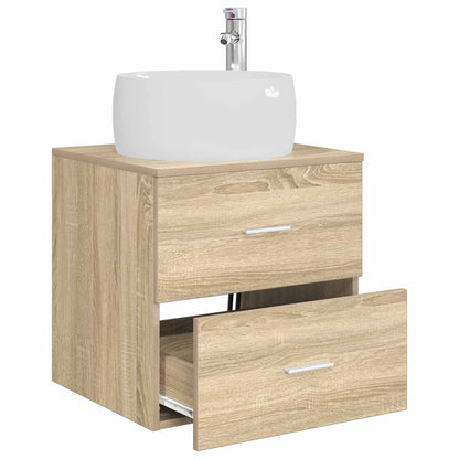Wall-Mounted Sink Vanity Sonoma Oak 49.5 x 44.5 x 66 cm