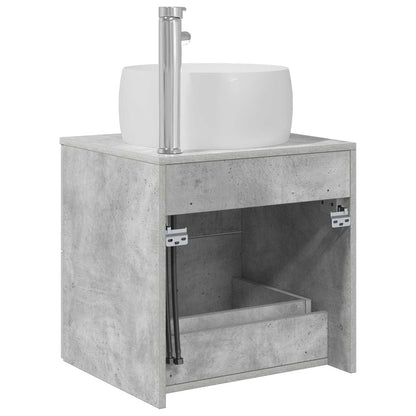 Wall-Mounted Sink Vanity Concrete Grey 49.5 x 44.5 x 66 cm