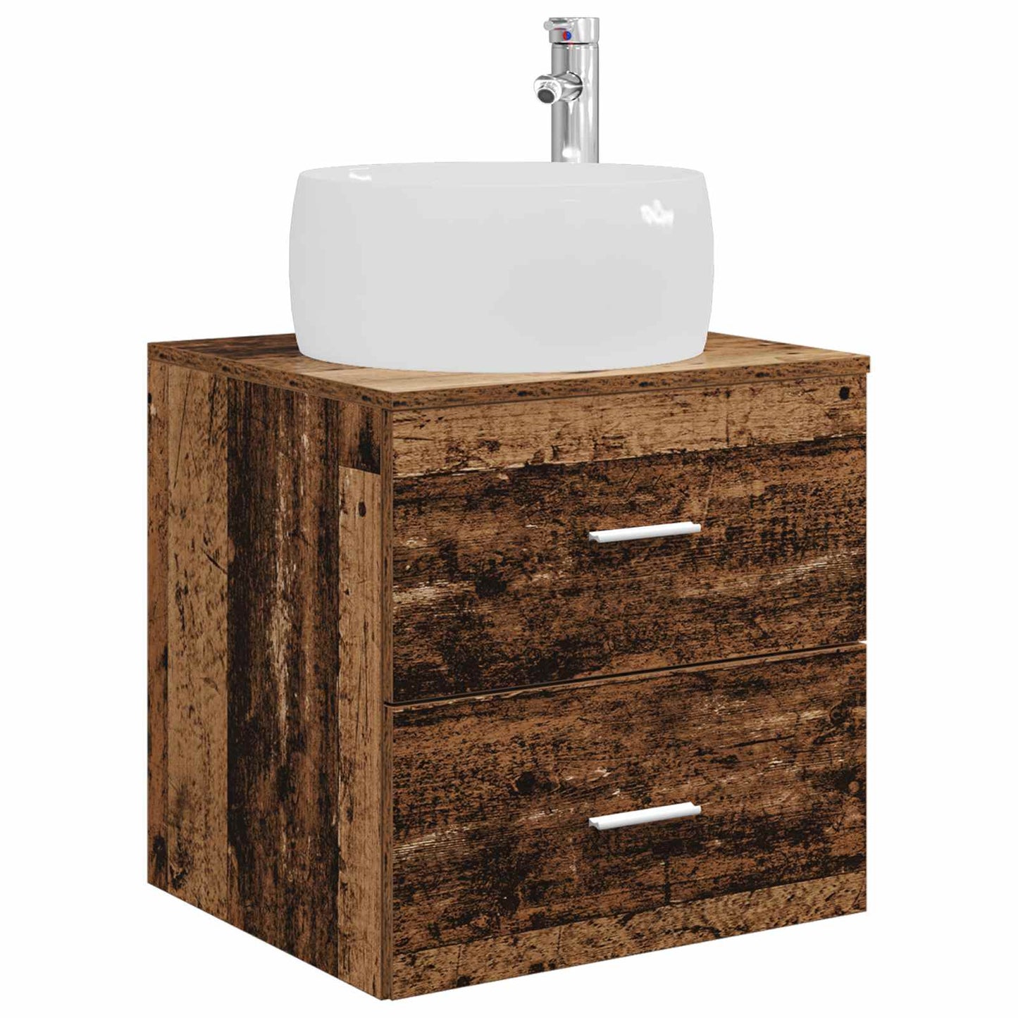 Wall-Mounted Sink Vanity Old Wood 49.5 x 44.5 x 66 cm