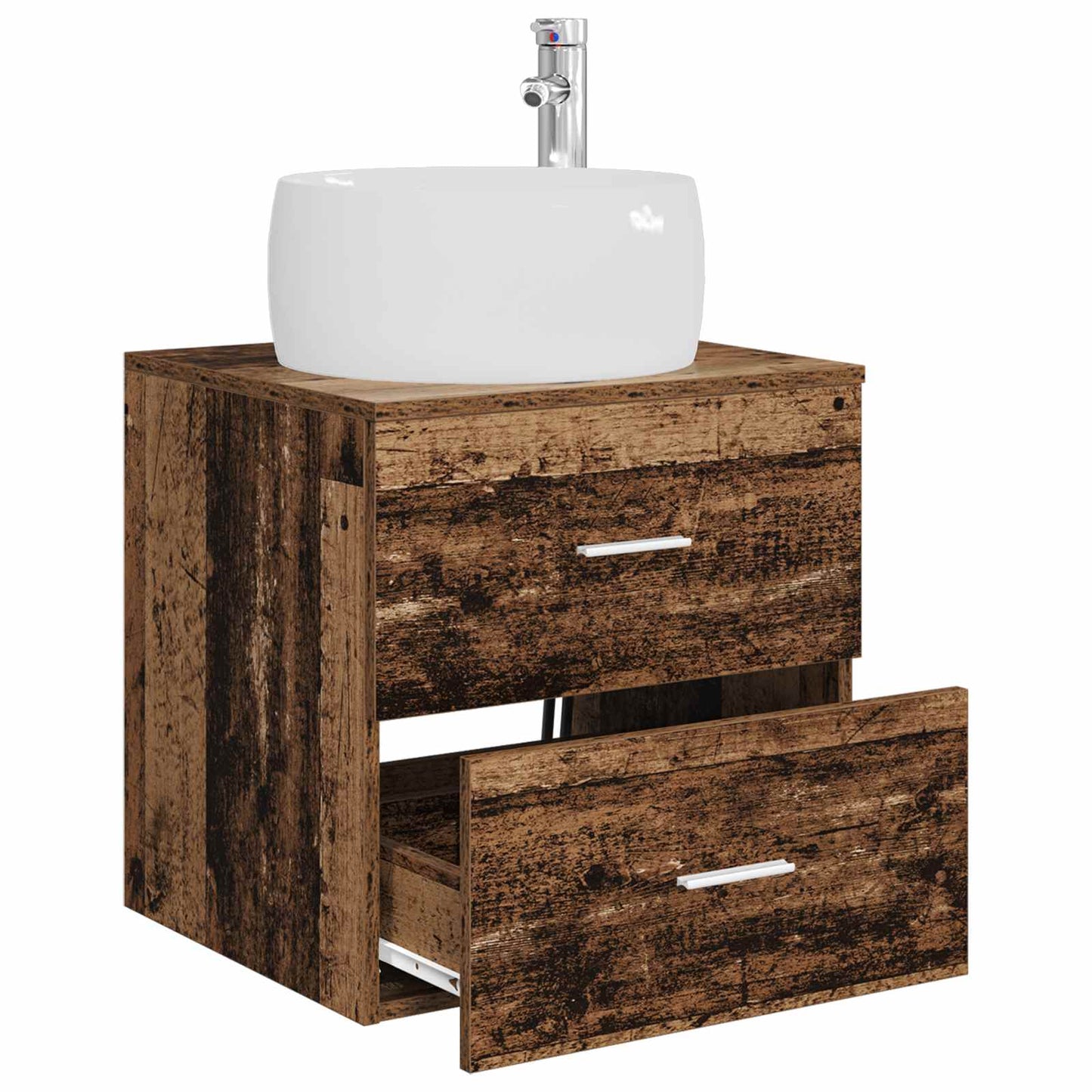 Wall-Mounted Sink Vanity Old Wood 49.5 x 44.5 x 66 cm
