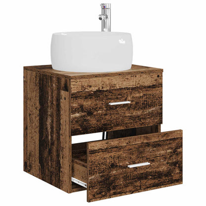Wall-Mounted Sink Vanity Old Wood 49.5 x 44.5 x 66 cm