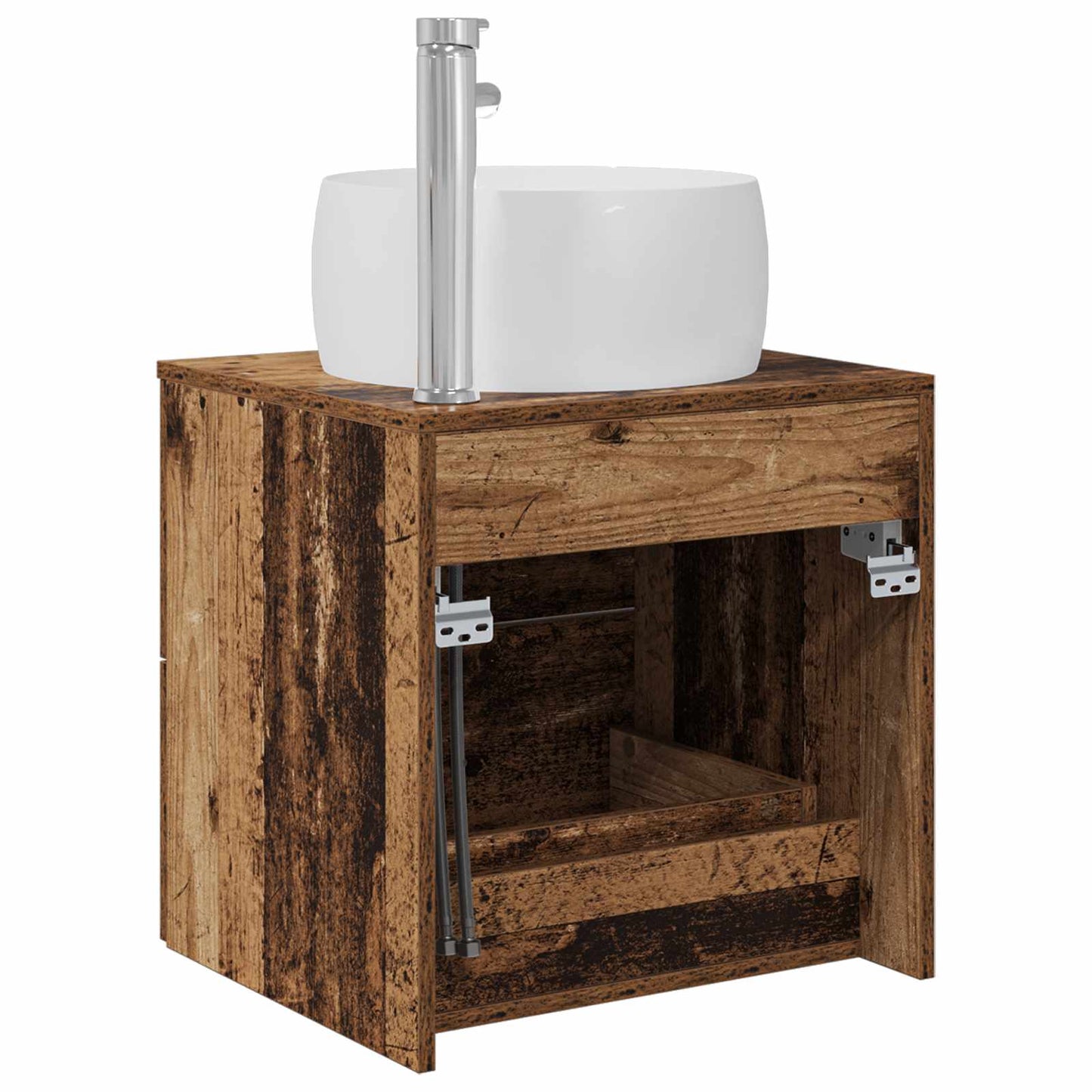 Wall-Mounted Sink Vanity Old Wood 49.5 x 44.5 x 66 cm
