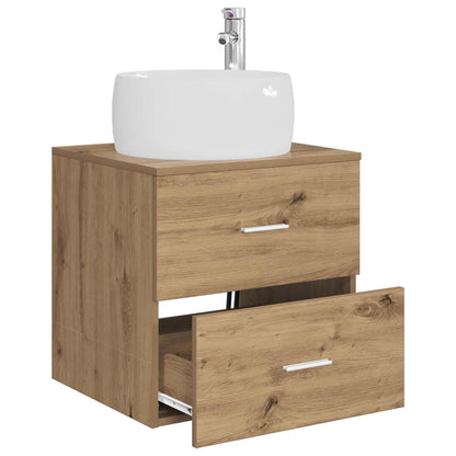 Wall-Mounted Sink Vanity Artisan Oak 49.5 x 44.5 x 66 cm