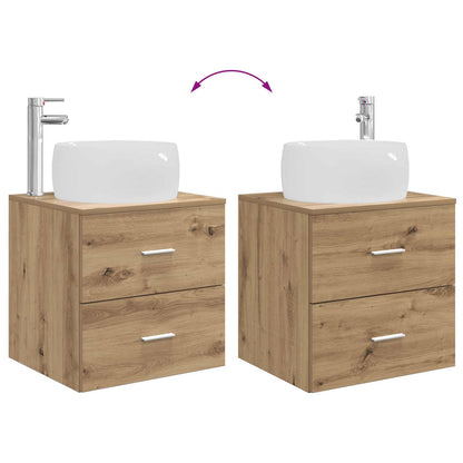 Wall-Mounted Sink Vanity Artisan Oak 49.5 x 44.5 x 66 cm