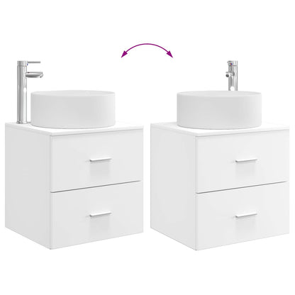 Wall-Mounted Sink Vanity White 49.5 x 44.5 x 65.5 cm