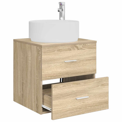 Wall-Mounted Sink Vanity Sonoma Oak 49.5 x 44.5 x 65.5 cm