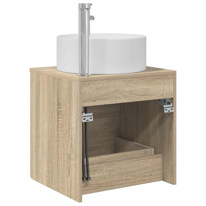 Wall-Mounted Sink Vanity Sonoma Oak 49.5 x 44.5 x 65.5 cm