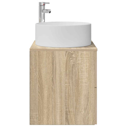 Wall-Mounted Sink Vanity Sonoma Oak 49.5 x 44.5 x 65.5 cm