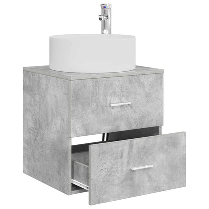 Wall-Mounted Sink Vanity Concrete Grey 49.5 x 44.5 x 65.5 cm
