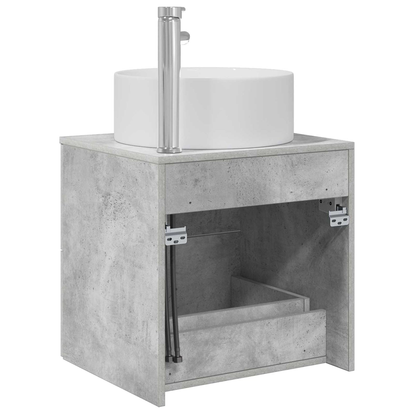 Wall-Mounted Sink Vanity Concrete Grey 49.5 x 44.5 x 65.5 cm