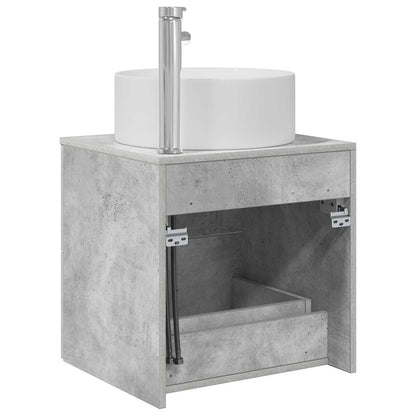 Wall-Mounted Sink Vanity Concrete Grey 49.5 x 44.5 x 65.5 cm