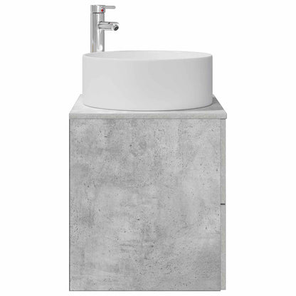 Wall-Mounted Sink Vanity Concrete Grey 49.5 x 44.5 x 65.5 cm