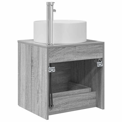 Wall-Mounted Sink Vanity Grey Sonoma 49.5 x 44.5 x 65.5 cm