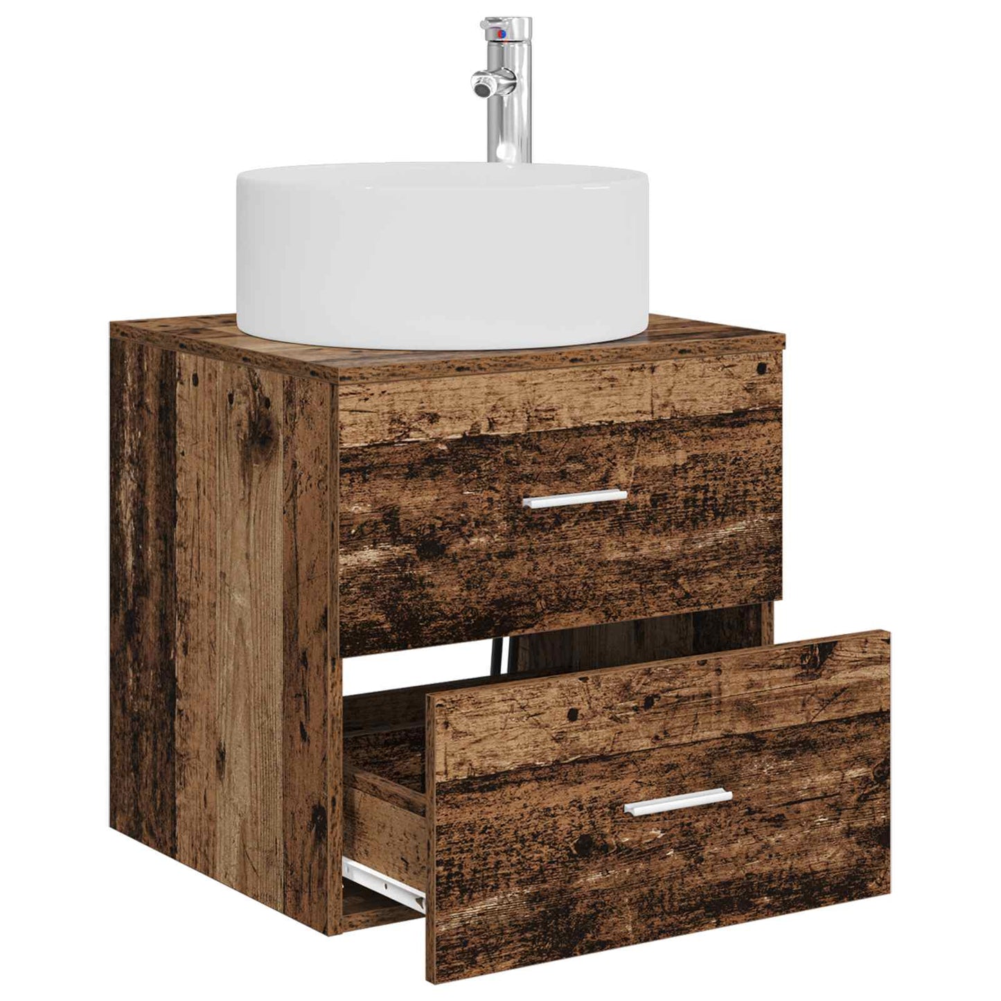 Wall-Mounted Sink Vanity Old Wood 49.5 x 44.5 x 65.5 cm