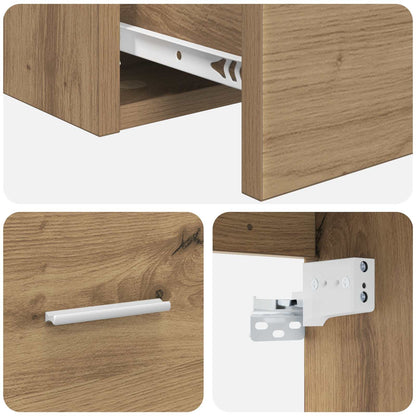 Wall-Mounted Sink Vanity Artisan Oak 49.5 x 44.5 x 65.5 cm