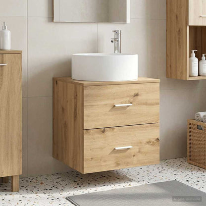 Wall-Mounted Sink Vanity Artisan Oak 49.5 x 44.5 x 65.5 cm