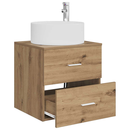 Wall-Mounted Sink Vanity Artisan Oak 49.5 x 44.5 x 65.5 cm
