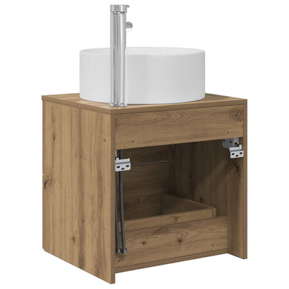 Wall-Mounted Sink Vanity Artisan Oak 49.5 x 44.5 x 65.5 cm