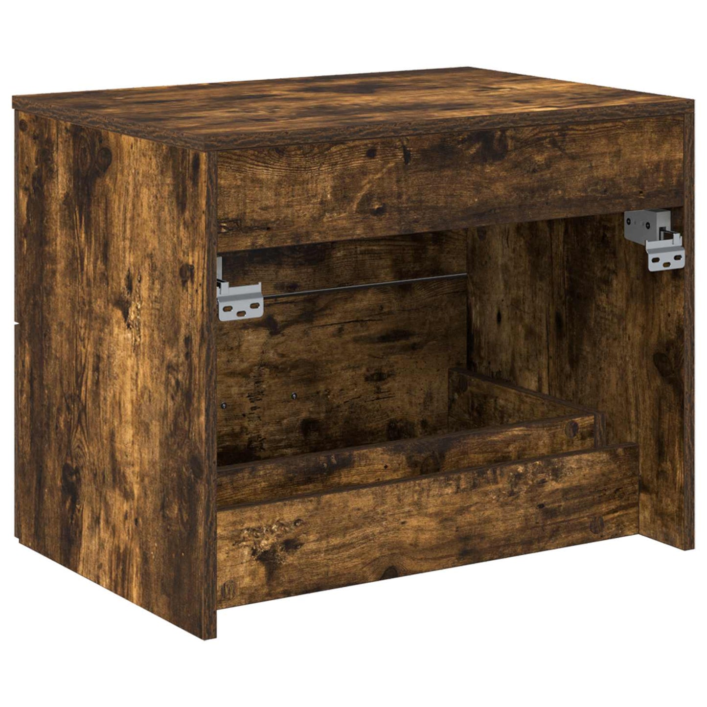 Wall-Mounted Bathroom Cabinet Smoked Oak 62.5 x 44.5 x 50 cm