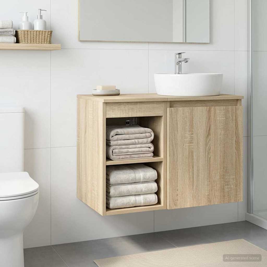 Bathroom Cabinet In-between Sonoma Oak 30 x 35 x 50 cm
